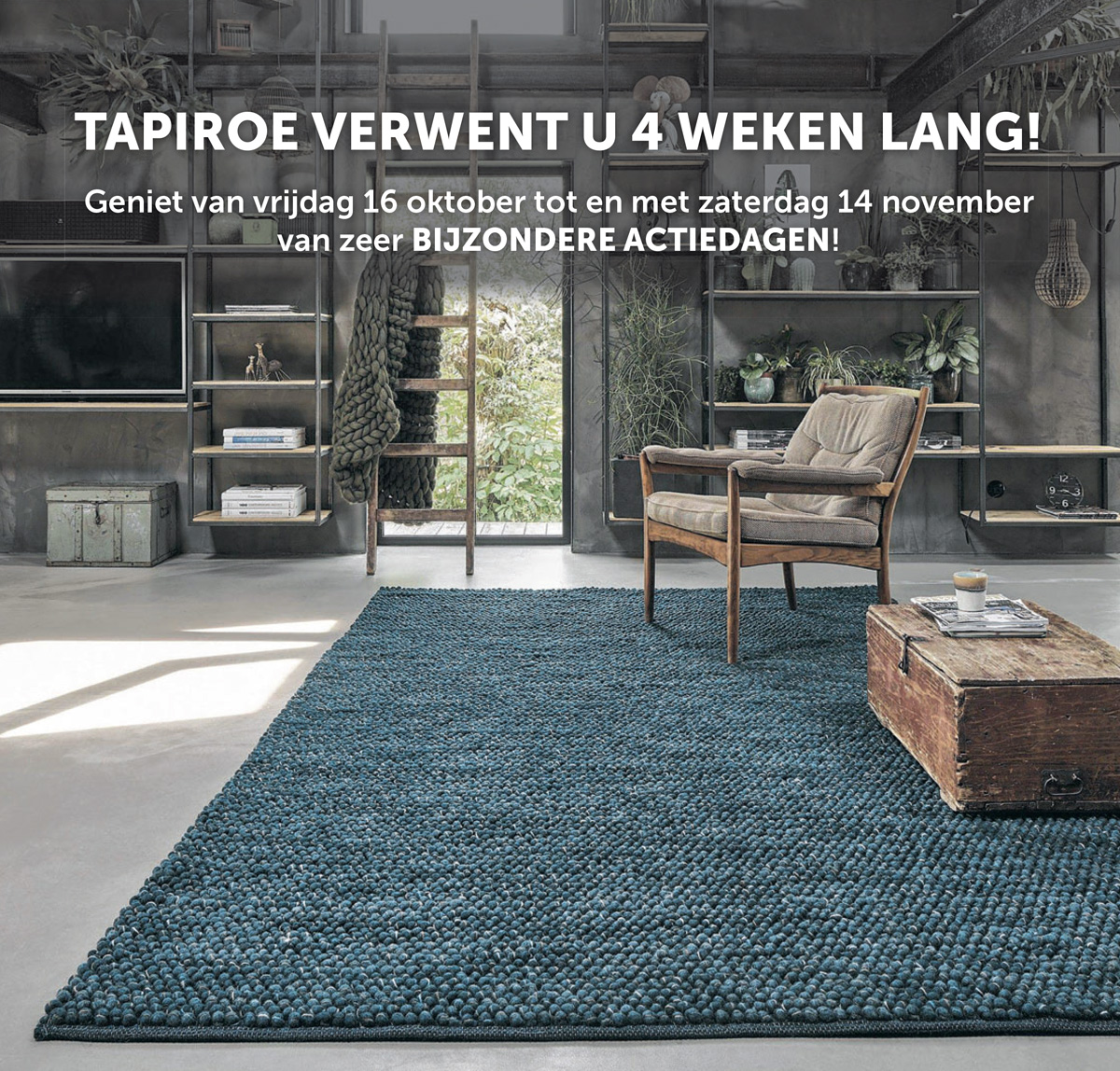 Afdeling Gedeeltelijk privaat Voor mooie tapijten en vloeren slechts één adres: Tapiroe